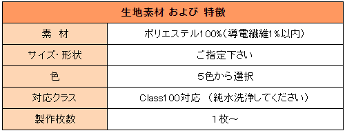 静電気帯電防止クリーンルーム用巾着袋カバーは、紐を引くと口が閉まる袋。