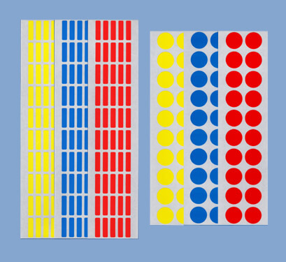 クリーンルーム用マーキングシールラベルで色分け明示